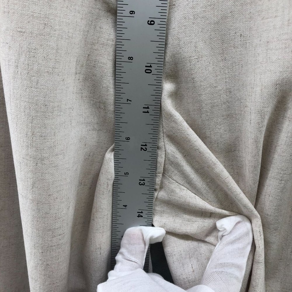Vintage High Waisted Slub Cotton Breathable Relaxed Pants Womens Size 30 Oatmeal - Picture 11 of 12